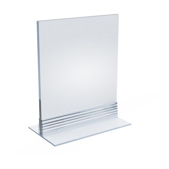 Picture of Azar Displays Acrylic T-Strip Vertical/Horizontal Sign Holders, 7in x 5in, Clear, Pack Of 10 Sign Holders