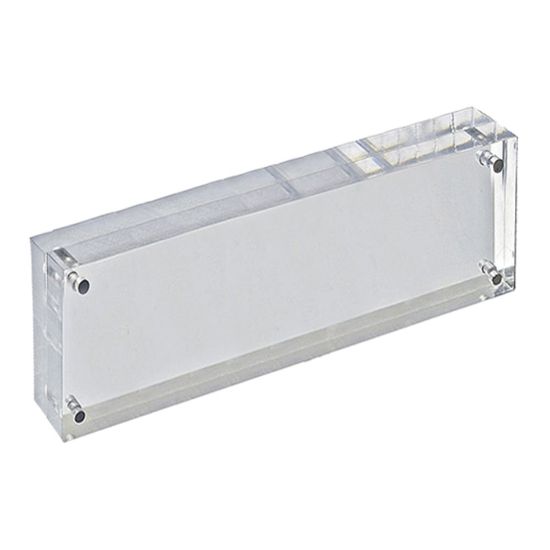 Picture of Azar Displays Imperial Acrylic Block Sign Holder, 3inH x 11inW x 1-1/2inD, Clear