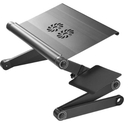 Picture of WorkEZ Adjustable Height Tilt Ergonomic Laptop Stand, Cool Black