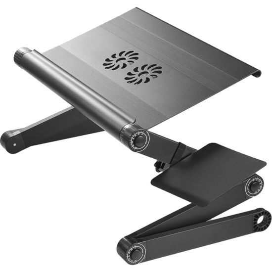 Picture of WorkEZ Adjustable Height Tilt Ergonomic Laptop Stand, Cool Black