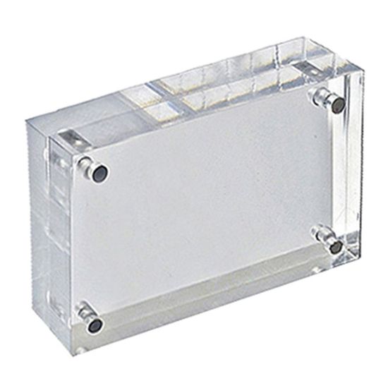 Picture of Azar Displays Imperial Acrylic Block Sign Holder, 3inH x 4-1/2inW x 1-1/2inD, Clear