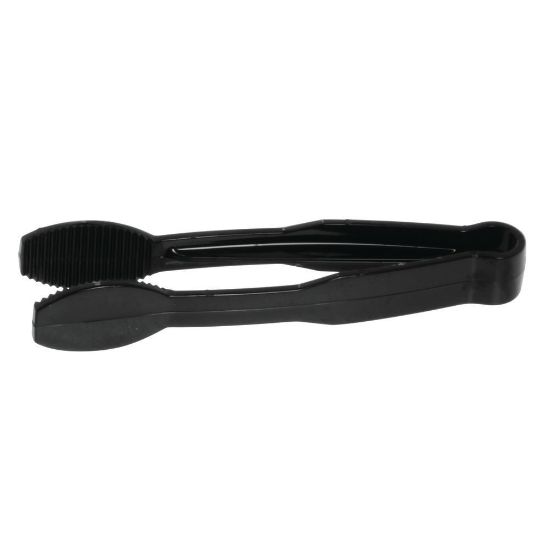 Picture of Cambro Plastic Tongs, Flat Grip, 6in, Black, Pack Of 12 Tongs