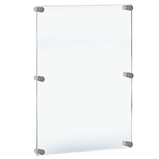 Picture of Azar Displays Standoff Acrylic Sign Holder, 44inH x 34inW x 1/4inD, Clear