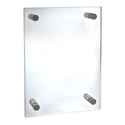 Picture of Azar Displays Standoff Acrylic Sign Holder, 14inH x 8-1/2inW x 1/4inD, Clear