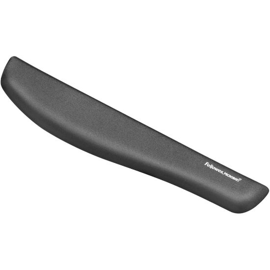 Picture of Fellowes PlushTouch Keyboard Wrist Rest with Microban - Graphite - 1in x 18.1in x 3.2in Dimension - Graphite - Polyurethane, Foam - Wear Resistant, Tear Resistant, Skid Proof