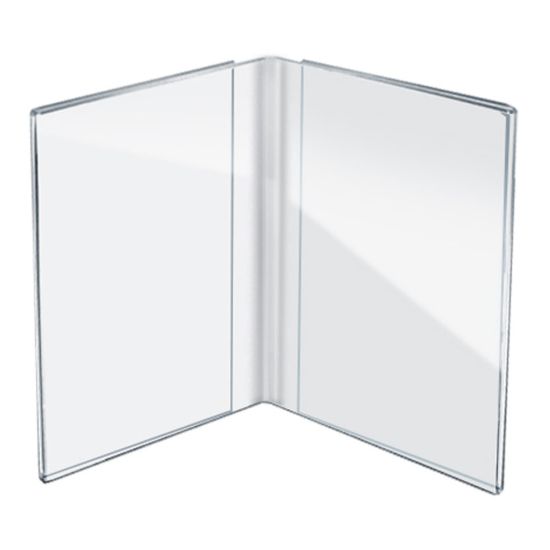 Picture of Azar Displays Acrylic Dual Photo Frames, 7inH x 5inW x 1/4inD, Clear, Pack Of 10 Frames