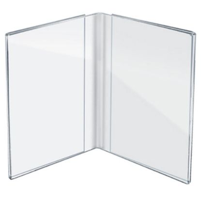 Picture of Azar Displays Acrylic Dual Photo Frames, 4inW x 6inH x 1/4inD, Clear, Pack Of 10 Frames