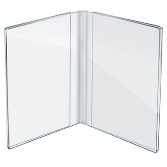 Picture of Azar Displays Acrylic Dual Photo Frames, 4inW x 6inH x 1/4inD, Clear, Pack Of 10 Frames