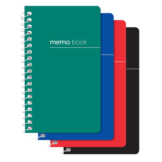 Picture of Office Depot Brand Wirebound Side-Opening Memo Books, 3in x 5in, College Ruled, 60 Sheets, Assorted Colors (No Color Choice), Pack Of 3