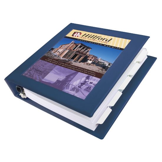 Picture of Avery Heavy-Duty Framed View 3-Ring Binder, 1.5in One Touch EZD Rings, Navy Blue, 1 Binder