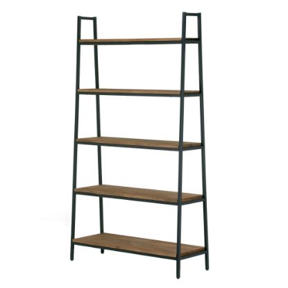 Picture of Glamour Home Ailis 72inH 5-Shelf Etagere Bookcase, Brown