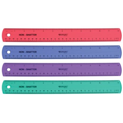 Picture of Westcott Shatterproof Ruler, 12in, Assorted Colors