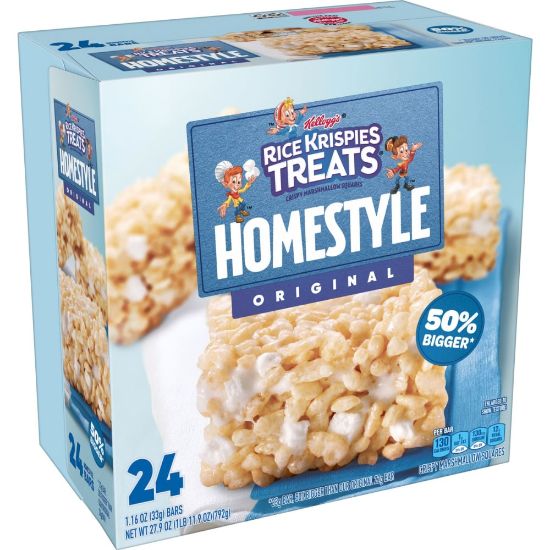 Picture of Kelloggs Homestyle Rice Krispie Treats, 1.16 Oz, Box Of 24 Treats