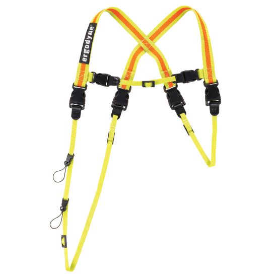 Picture of Ergodyne Squids 3132 Barcode Scanner Lanyard Harness, Hi-Vis Lime, Large