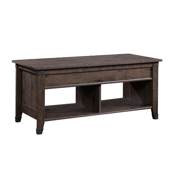 Picture of Sauder Carson Forge Lift-Top Coffee Table, Rectangle, Coffee Oak