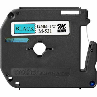 Picture of Brother M-531 Black-On-Blue Tape, 0.5in x 26.2ft