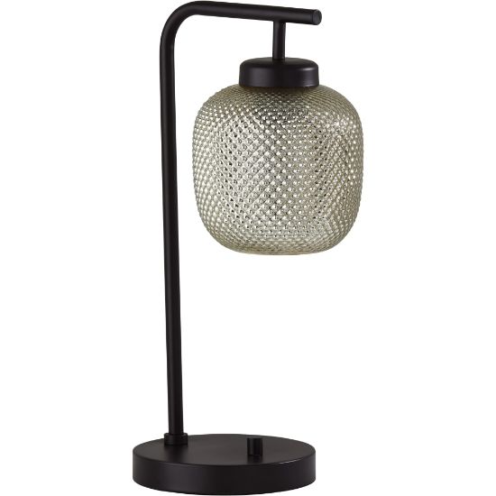 Picture of Adesso Vivian Desk Lamp, 19-1/2inH, Clear Shade/Dark Bronze Base