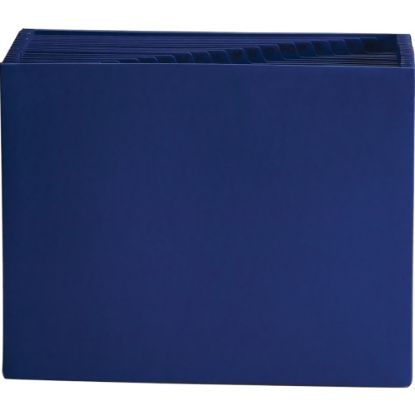 Picture of Smead 21-Pocket Expanding File, 7/8in Expansion, Letter Size, Navy Blue