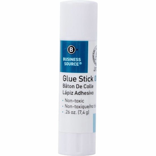 Picture of Business Source Glue Stick - 0.26 oz - 30 / Box - White