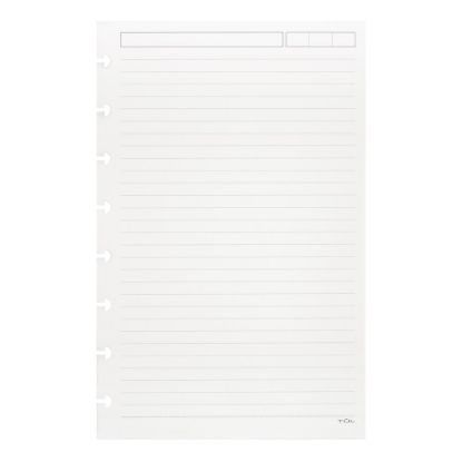 Picture of TUL Discbound Refill Pages, Junior Size, Narrow Ruled, 50 Sheets, White