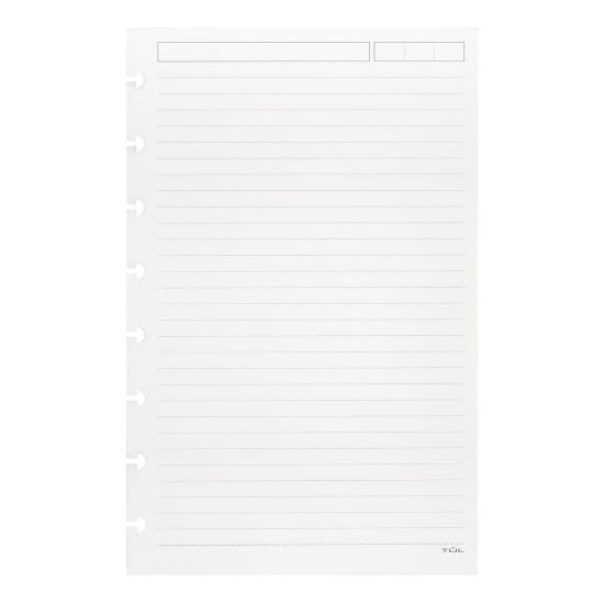 Picture of TUL Discbound Refill Pages, Junior Size, Narrow Ruled, 50 Sheets, White