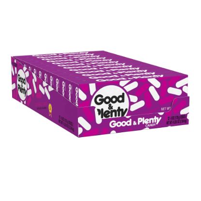 Picture of Good & Plenty Licorice Candy, 6 Oz, Pack Of 12 Boxes