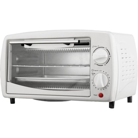 Picture of Brentwood 4-Slice Toaster Oven And Broiler, 9-1/2inH x 15-1/2inW x 9inD, White