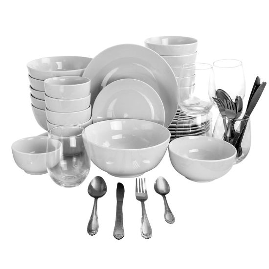 Picture of Gibson All U Need Ceramic 60-Piece Dinnerware Combo Set, White