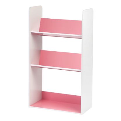 Picture of IRIS 2-Tier Storage Shelf With Footboard, Pink/White