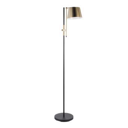 Picture of Lumisource Metric Industrial Floor Lamp, Black/Antique Brass