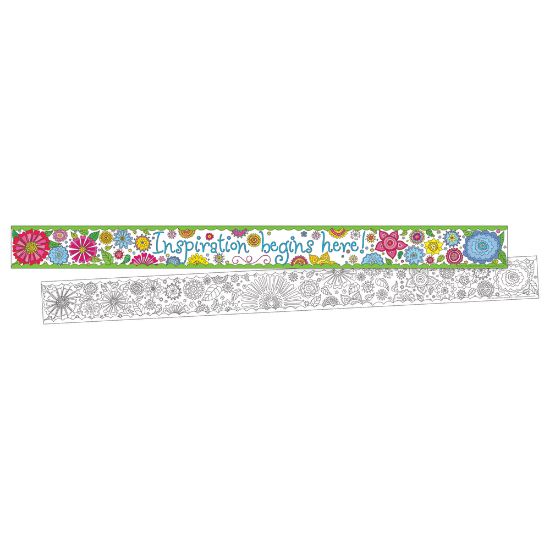 Picture of Barker Creek Double-Sided Border Strips, 3in x 35in, Color Me In My Garden, Set Of 24