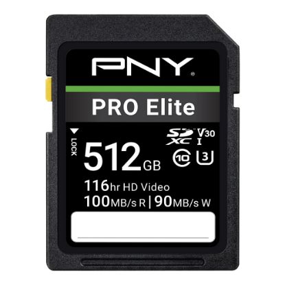 Picture of PNY PRO Elite Class 10 U3 V30 SD Flash Memory Card, 512GB