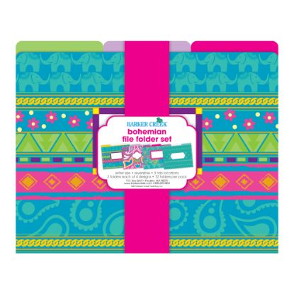 Picture of Barker Creek File Folders, Letter Size, Bohemians, Pack Of 12