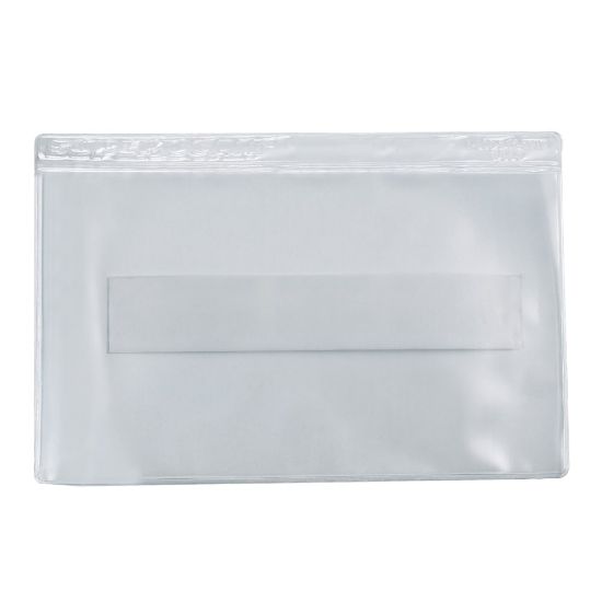 Picture of SUPERSCAN Press-On Vinyl Envelopes, 3-1/2in x 2in, Clear, Pack Of 50 Envelopes