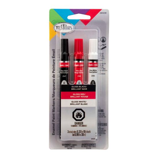 Picture of Testors 3-Piece Enamel Paint Markers Kit, Gloss, Pack Of 4 Kits