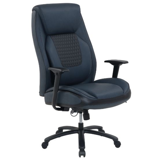 Picture of Shaquille O-Neal Nereus XXL Ergonomic Bonded Leather High-Back Executive Chair, Blue