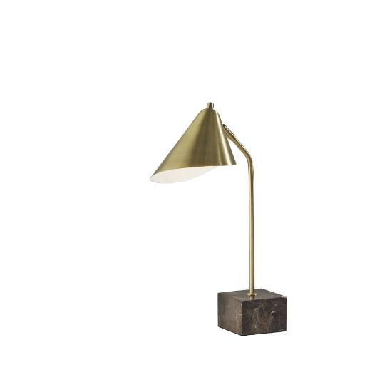 Picture of Adesso Hawthorne Desk Lamp, 20inH, Antique Brass/Brown