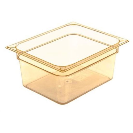 Picture of Carlisle 1/2 Size 6in Deep Amber StorPlus High-Heat Food Pan, Amber