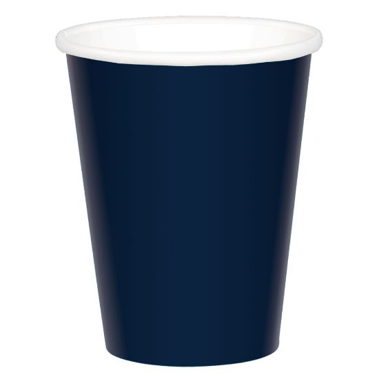 Picture of Amscan Paper Cups, 9 Oz, True Navy, 20 Cups Per Pack, Case Of 4 Packs