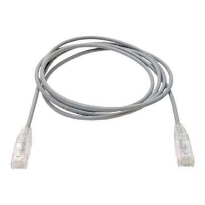 Picture of Tripp Lite Cat6 UTP Patch Cable (RJ45) - M/M, Gigabit, Snagless, Molded, Slim, Gray, 5 ft. - First End: 1 x RJ-45 Male Network - Second End: 1 x RJ-45 Male Network - 1 Gbit/s - Patch Cable - Gold Plated Contact - 28 AWG - Gray