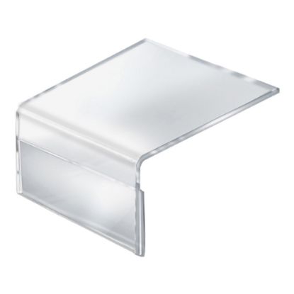 Picture of Azar Displays Acrylic Shelf Sign Holders, 3-1/2inH x 5-1/2inW x 8inD, Clear, Pack Of 10 Holders