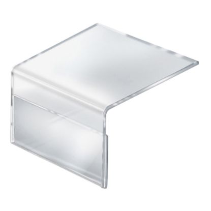 Picture of Azar Displays Acrylic Horizontal Shelf Sign Holders, 4inH x 6inW x 8inD, Clear, Pack Of 10 Holders