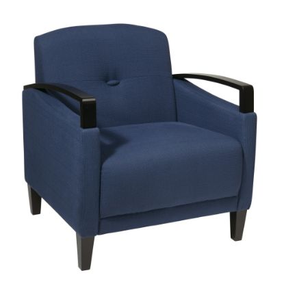 Picture of Ave Six Main Street Woven Arm Chair, Indigo/Espresso