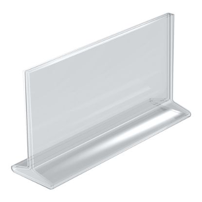 Picture of Azar Displays Acrylic Horizontal 2-Sided Sign Holders, 5-1/2inH x 8-1/2inW x 3inD, Clear, Pack Of 10 Holders