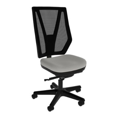 Picture of Sitmatic GoodFit Mesh Small-Scale Synchron High-Back Chair, Gray Polyurethane/Black