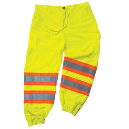 Picture of Ergodyne GloWear 8911 Class E Polyester 2-Tone Pants, 4X/5X, Lime