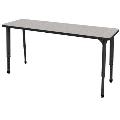 Picture of Marco Group Apex Series Adjustable Rectangle 60inW Student Desk, Gray Nebula/Black