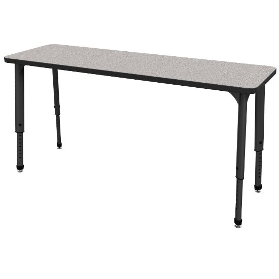 Picture of Marco Group Apex Series Adjustable Rectangle 60inW Student Desk, Gray Nebula/Black