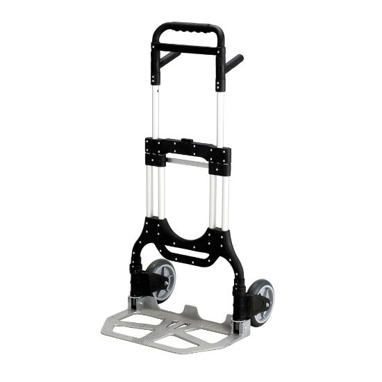 Picture of Safco STOW AWAY Heavy-Duty Hand Truck, 500 Lb. Capacity, Black/Aluminum