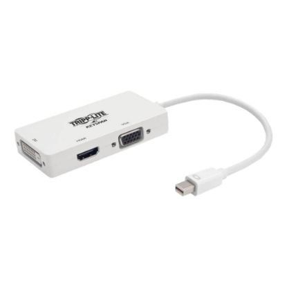 Picture of Tripp Lite Keyspan Mini DisplayPort to VGA/DVI/HDMI All-in-One Converter Adapter, Thunderbolt 1/2, 1080p, White mDP to VGA DVI HDMI - Video converter - Mini DisplayPort - DVI, HDMI, VGA - white